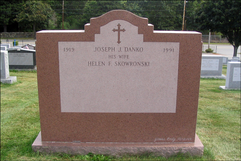 Joseph J Danko Monument Back