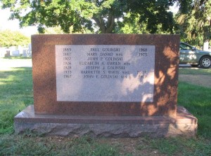 Monument for the Golinski Family - Reverse