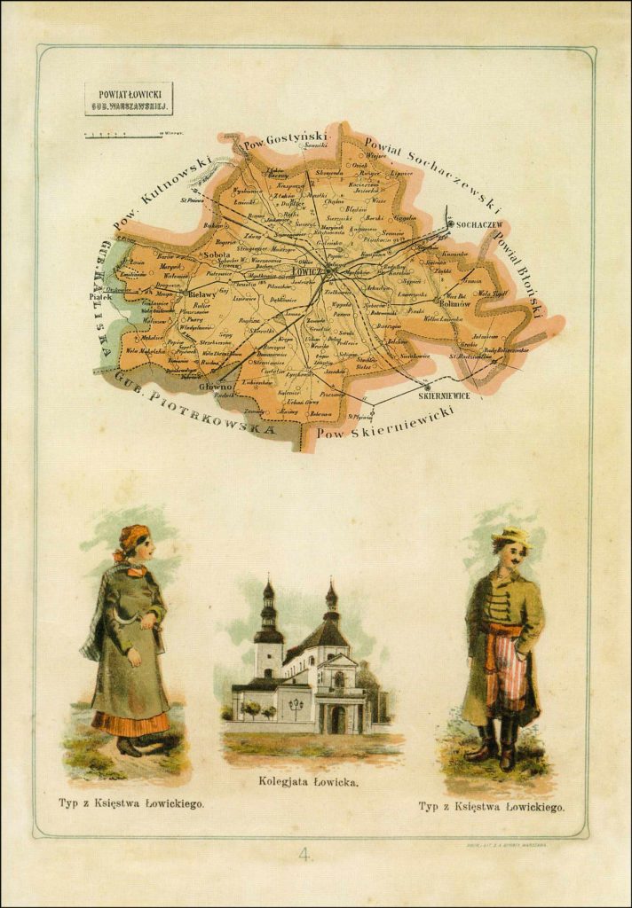 Lowicz Powiat in the Warsaw Gubernia - 1907