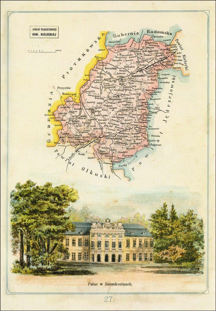 Wloszczowa Powiat in the Kielce Gubernia - 1907