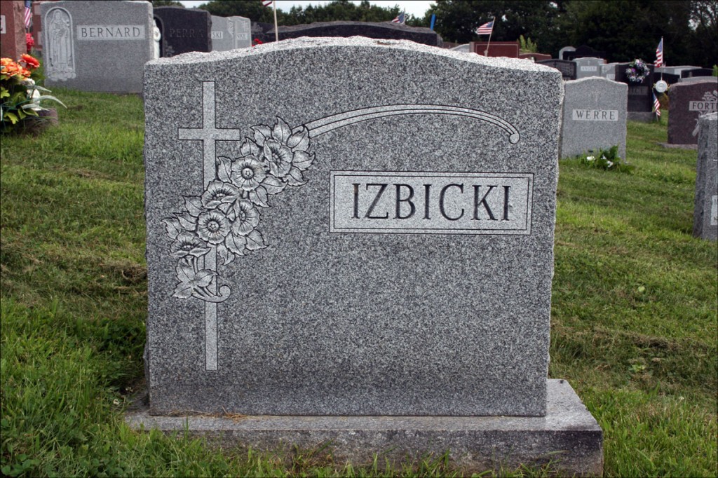 The Gravestone of Walter C. and Wanda B. Izbicki - Obverse