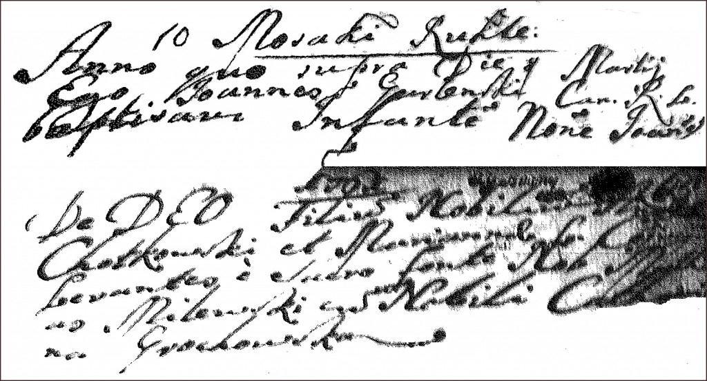 The Birth and Baptismal Record of Jan Chodkowski - 1761