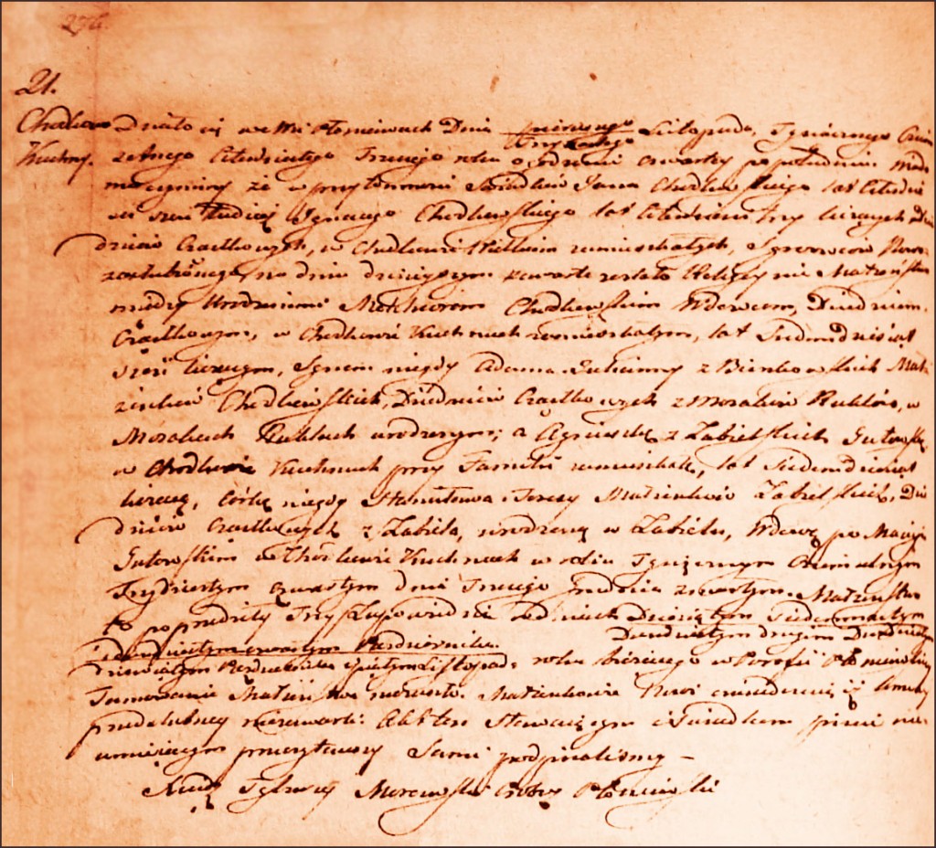 The Marriage Record of Melchior Chodkowski and Agnieszka née Gutowska Zabielska - 1843