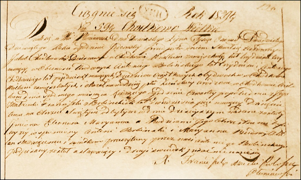 The Birth and Baptismal Record of Eleonora Marianna Chodkowska - 1829
