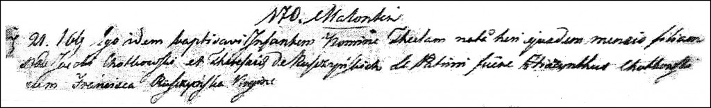 The Birth and Baptismal Record of Tekla Chodkowska - 1817