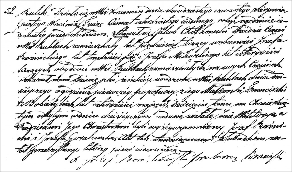 The Birth and Baptismal Record of Wiktoria Chodkowska - 1847