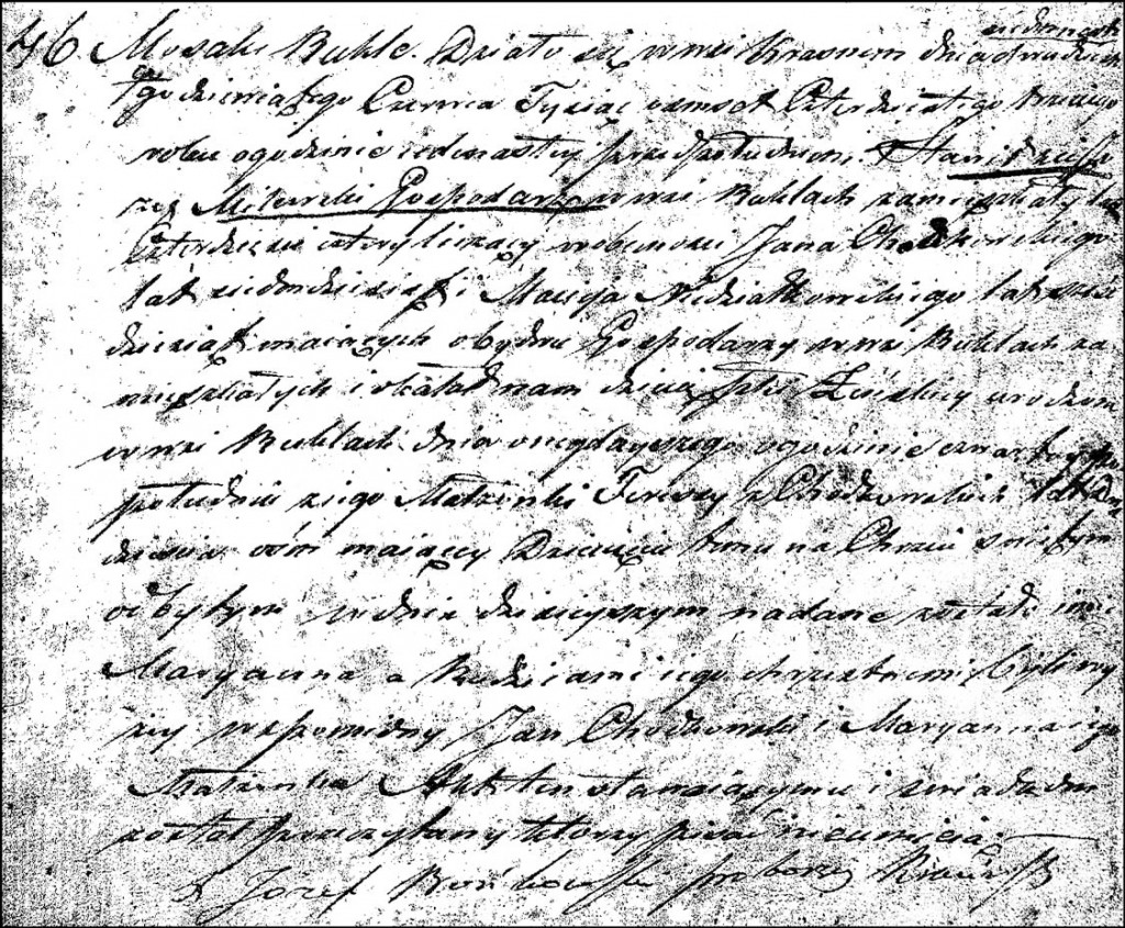 The Birth and Baptismal Record of Marianna Milewska - 1843