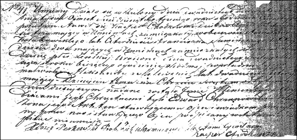 The Birth and Baptismal Record of Klementyna Chodkowska - 1863