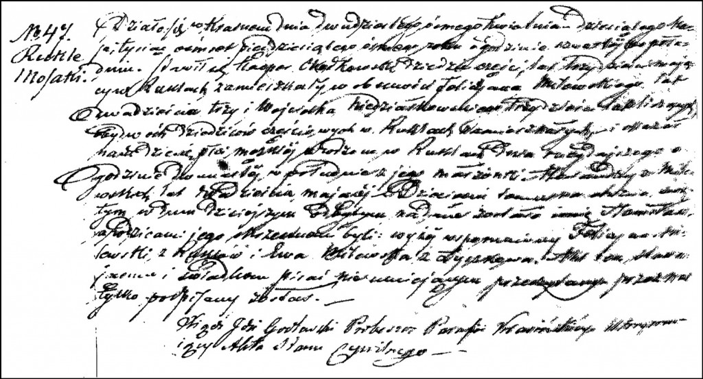 The Birth and Baptismal Record of Stanisław Chodkowski - 1858