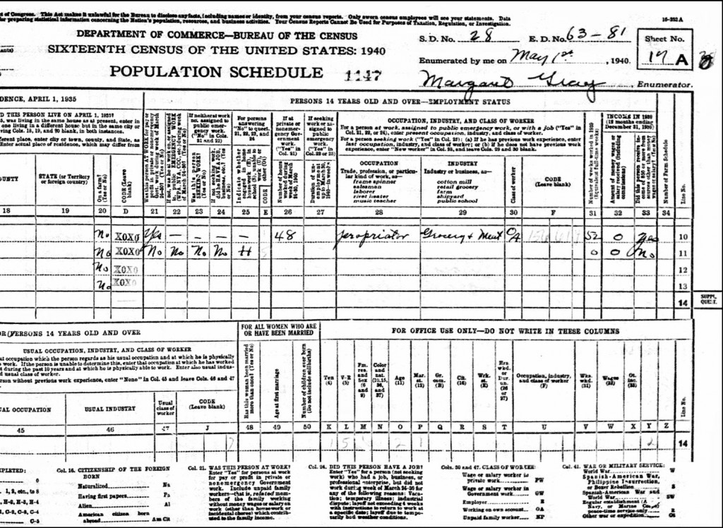 The George Lather Household in the 1940 United States Federal Census ...