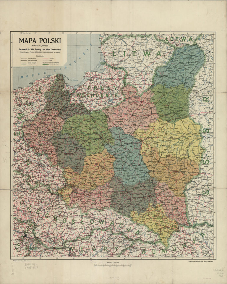 Administrative Structure Of Poland 1918 1939 Steve S Genealogy Blog   MAP Poland 1927 Reduced 768x960 